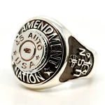 icon number two of Customizable Solid 925 Sterling Silver 2nd Amendment Nation Ring item C2AR-2