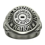 icon number two of Sterling Silver 2nd Amendment Nation Eagle Ring item BECR-8