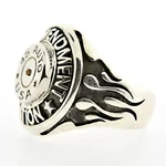 icon number two of Sterling Silver 2nd Amendment Nation Flame Ring item BECR-6