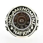 icon number three of Sterling Silver 2nd Amendment Nation Flame Ring item BECR-6